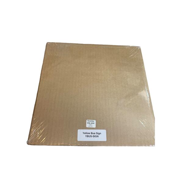 Land of Nod Sign Red Auto Laundry Signs Go By Gus Yellow Set of 2 New Sealed - Picture 5 of 5